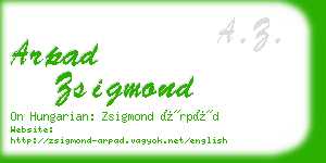 arpad zsigmond business card